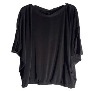 New Directions Black Poncho Knit Shirt Sz L